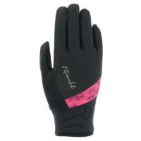 Roeckl Handschuh Waldau black/coral
