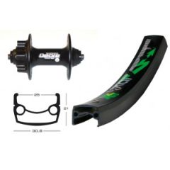 Bike-Parts V-Rad 26x1.9Deore Disc 6 Loch sz.SSP 36L