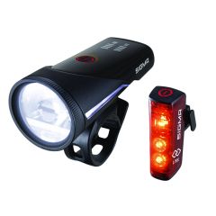 SIGMA LED Akkuleuchten Set Aura 100 USB + Blaze Link SIG