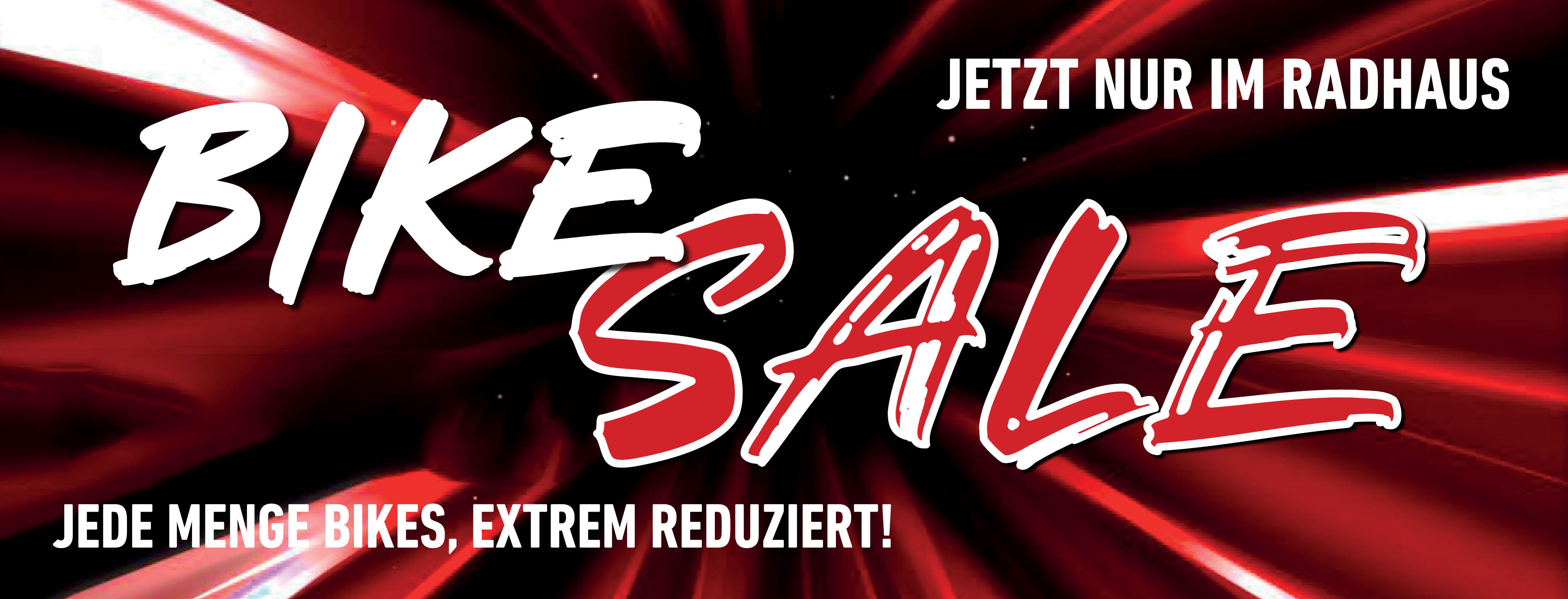 Werbebanner zum Bike Sale