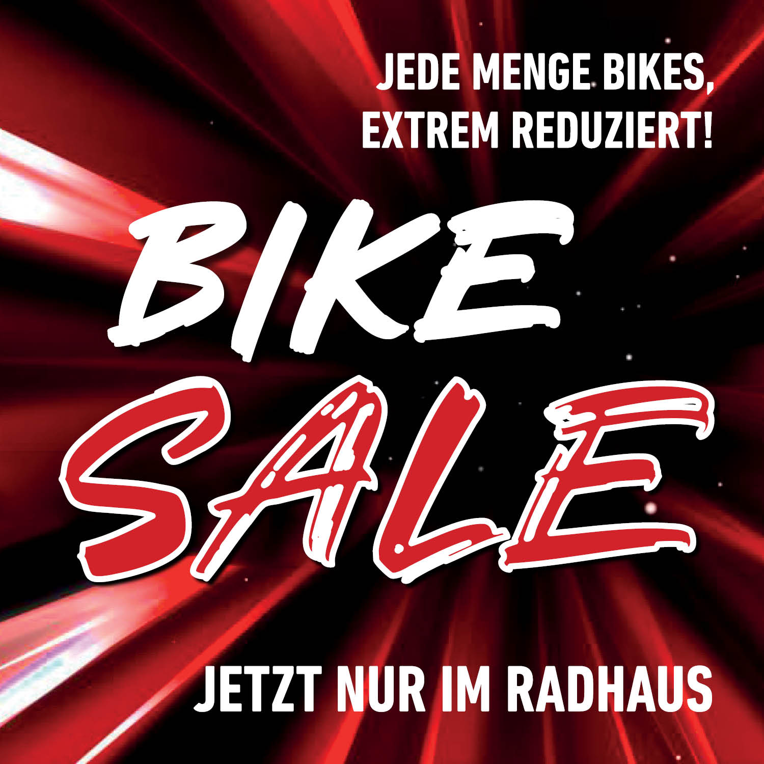 Werbebanner zum Bike Sale